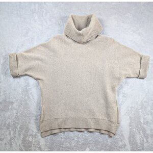 LL Bean Womens Merino Wool Sweater Size XS-S Brown Turtleneck Warm Cozy Casual